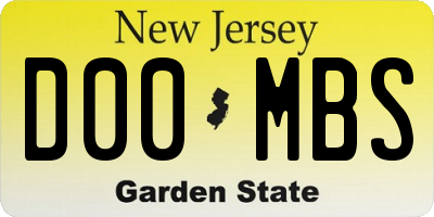 NJ license plate D00MBS