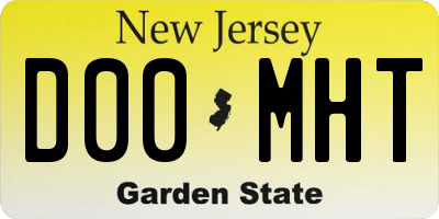 NJ license plate D00MHT