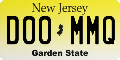 NJ license plate D00MMQ