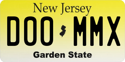 NJ license plate D00MMX