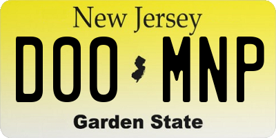 NJ license plate D00MNP