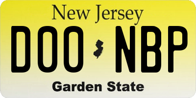 NJ license plate D00NBP