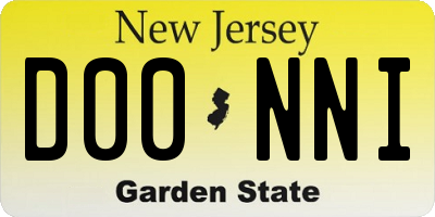 NJ license plate D00NNI