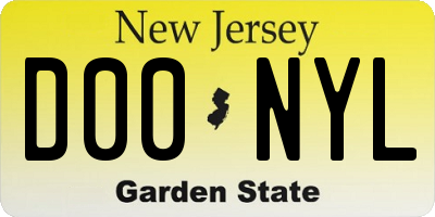 NJ license plate D00NYL