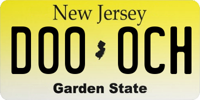 NJ license plate D00OCH