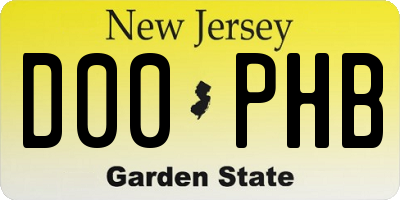 NJ license plate D00PHB