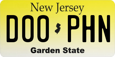 NJ license plate D00PHN