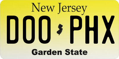 NJ license plate D00PHX