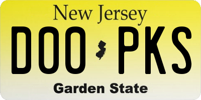 NJ license plate D00PKS