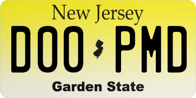 NJ license plate D00PMD