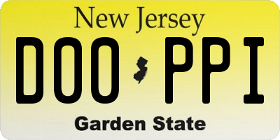 NJ license plate D00PPI