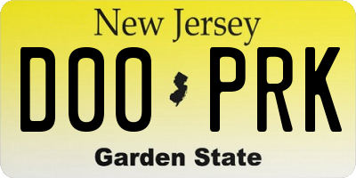 NJ license plate D00PRK