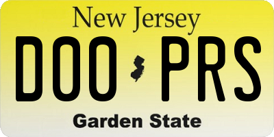 NJ license plate D00PRS