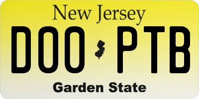 NJ license plate D00PTB