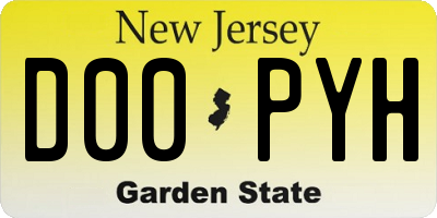 NJ license plate D00PYH
