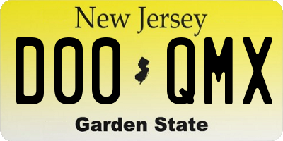 NJ license plate D00QMX