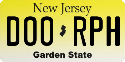 NJ license plate D00RPH