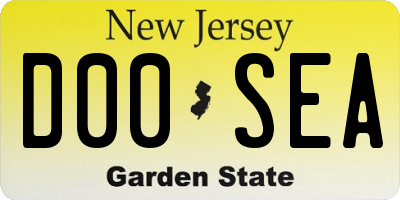NJ license plate D00SEA
