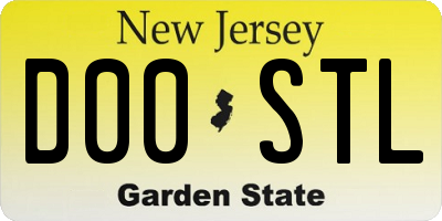 NJ license plate D00STL