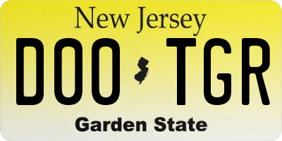 NJ license plate D00TGR