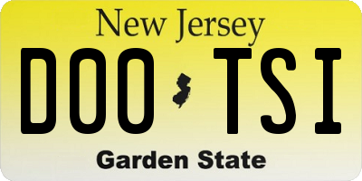 NJ license plate D00TSI
