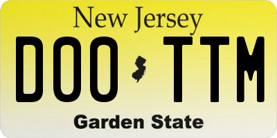 NJ license plate D00TTM