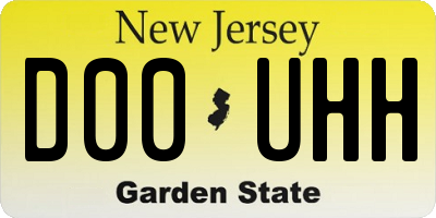 NJ license plate D00UHH