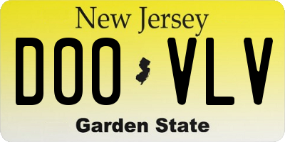 NJ license plate D00VLV