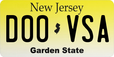 NJ license plate D00VSA