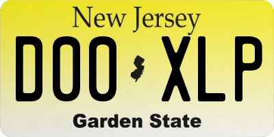 NJ license plate D00XLP