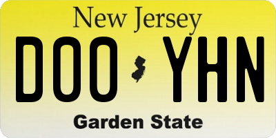 NJ license plate D00YHN