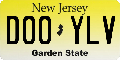 NJ license plate D00YLV