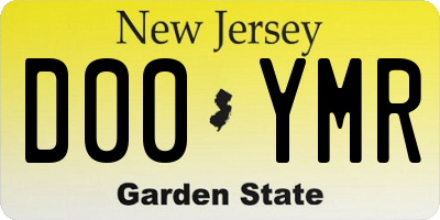 NJ license plate D00YMR