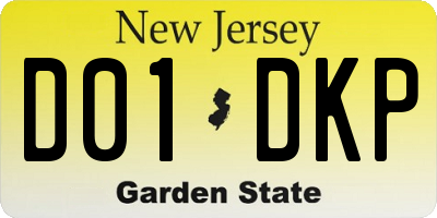 NJ license plate D01DKP