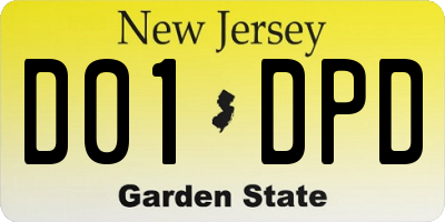NJ license plate D01DPD