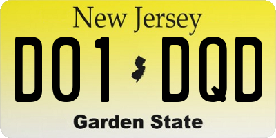 NJ license plate D01DQD