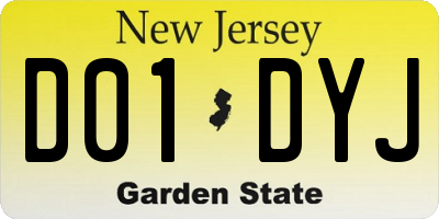 NJ license plate D01DYJ
