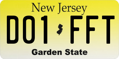 NJ license plate D01FFT