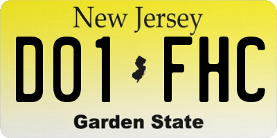 NJ license plate D01FHC