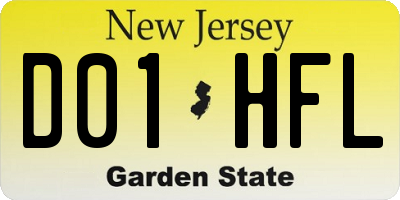NJ license plate D01HFL