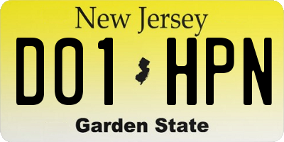 NJ license plate D01HPN