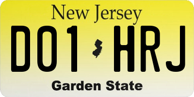 NJ license plate D01HRJ