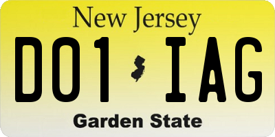 NJ license plate D01IAG