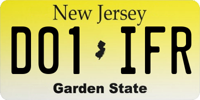 NJ license plate D01IFR