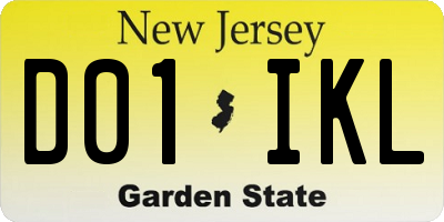 NJ license plate D01IKL