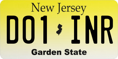 NJ license plate D01INR