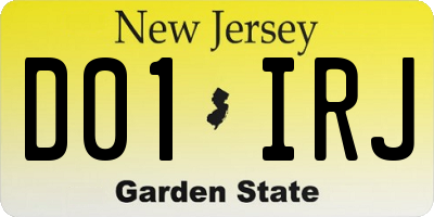 NJ license plate D01IRJ