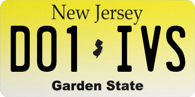 NJ license plate D01IVS