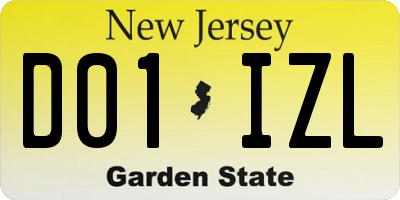 NJ license plate D01IZL