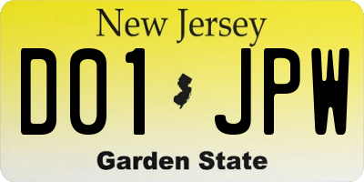 NJ license plate D01JPW